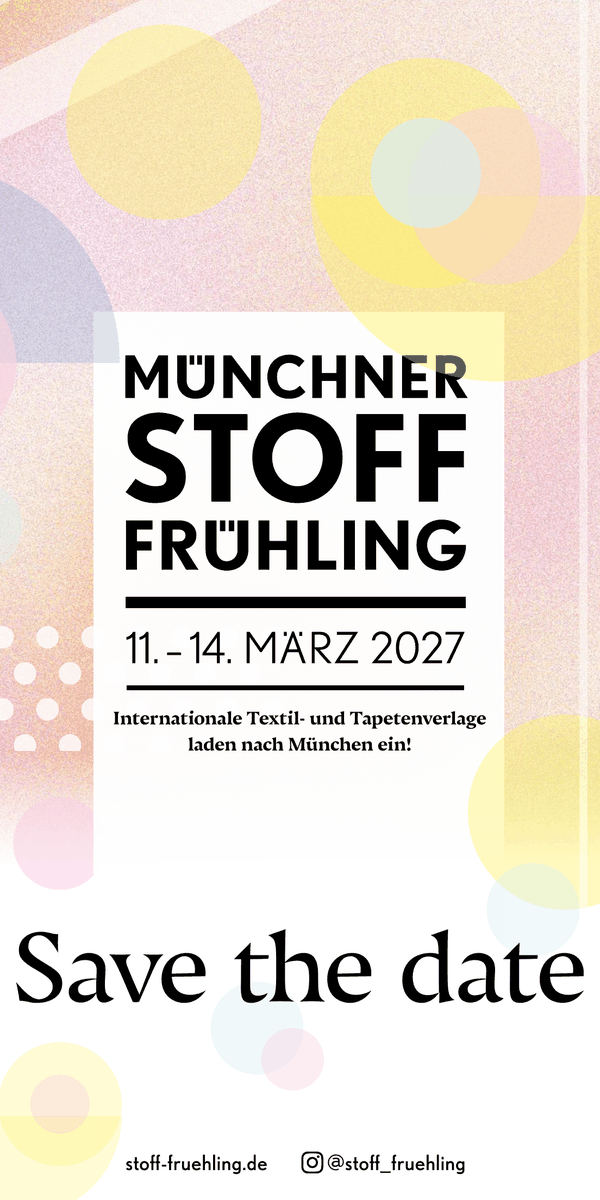 Werbung für Münchner Stoff Frühling 