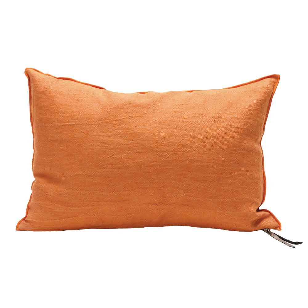 Leinen-Kissen in Orange von Maison de Vacances auf DECO.de